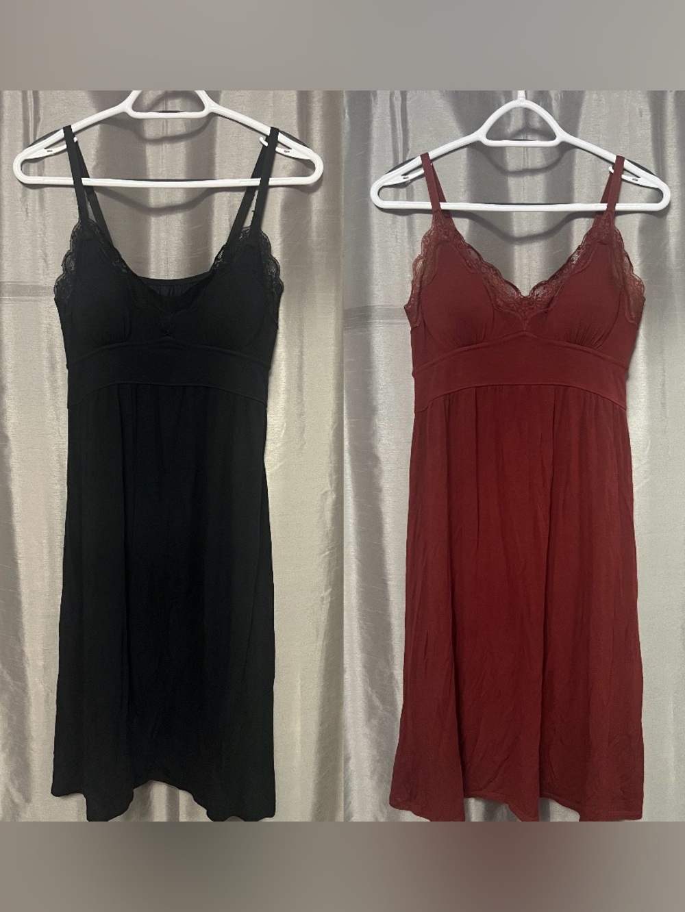 (2) Knix Modal Nightgowns (Navy and Maroon)